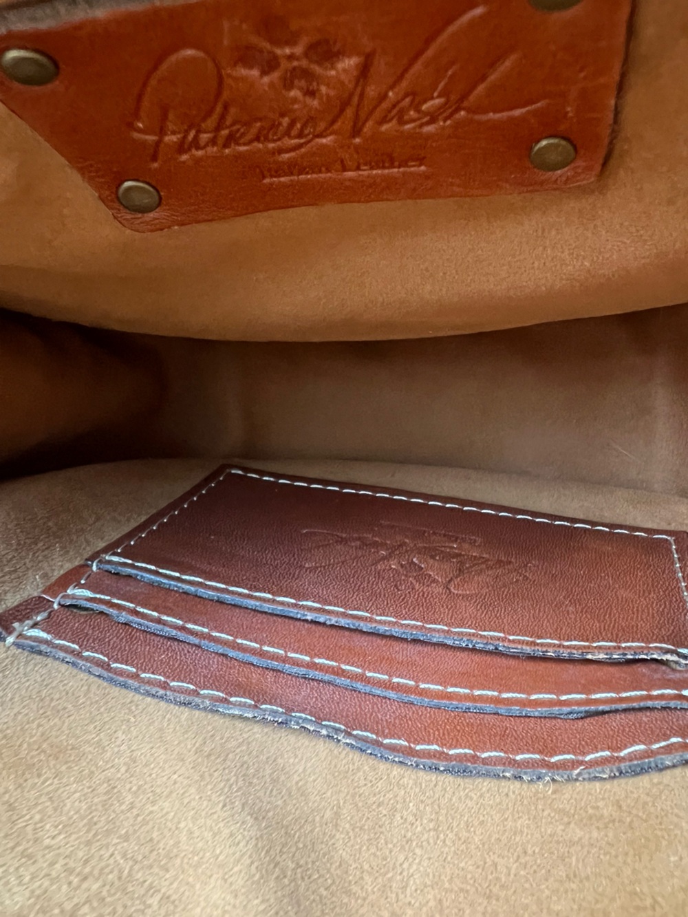 Patricia Nash Tan Italian Leather Crossbody Bag Boho Heritage Western Artisan - Picture 7 of 9